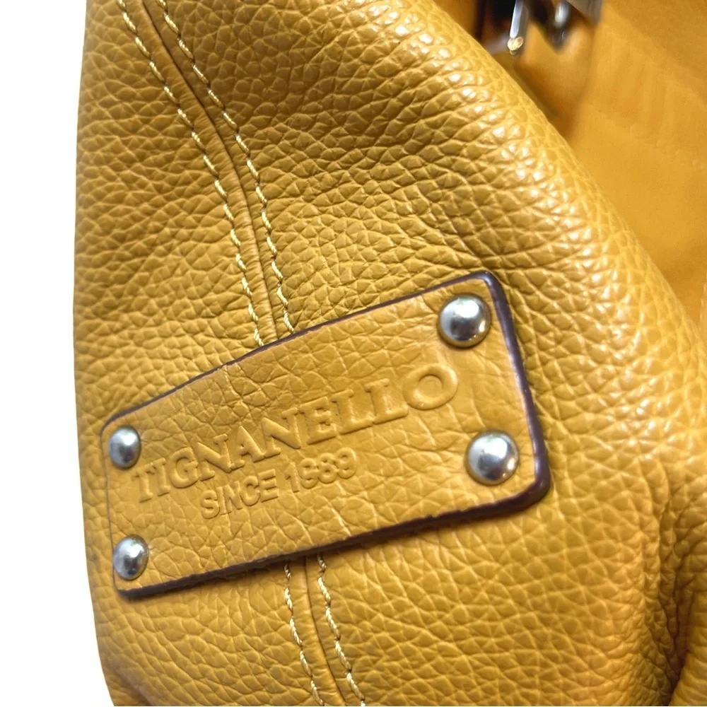 Tignanello Yellow Hobo Bag with Soft Slouchy Design